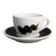 Tazza Cappuccino Con Piatto Onda Nero - ANCAP Linea VERONA - Codice 42551 - Capacità 15 cl - Imballo confezione da n. 6 Unità