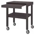 CARRELLO A DUE PIANI - MOD. 6850 - GAMBE IN LEGNO MASSELLO - N. 2 PIANI IN NOBILITATO - DIM. cm L 100 x P 56 x 84 H