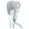 Asciugacapelli elettrico con supporto murale per uso alberghiero in abs bianco Medial Linea Yul Basic Mod 704000