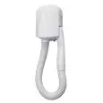 Asciugacapelli elettrico da parete con tubo per uso alberghiero in abs bianco Medial Linea Yul Tubo Mod 704050