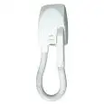 Asciugacapelli elettrico da parete con tubo per uso alberghiero in abs bianco Medial Linea Yul Pro Mod 704055