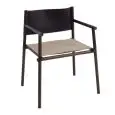 POLTRONCINA TERRAMARE - MOD. 728 - STRUTTURA IN ALLUMINIO VERNICIATO - SEDUTA IN EMU-TEX - SCHIENALE IN ECO-CUOIO - PER USO INTERNO/ESTERNO - DIM. cm L 61 x P 53 x H 79 - NORMA CE