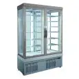 VETRINA REFRIGERATA PER PASTICCERIA E GELATERIA - MOD. TEK/32 - STRUTTURA ESTERNA IN ALLUMINIO ANODIZZATO - VETRO BASSO EMISSIVO - TEMP. °C -15/-25 - ALIMENTAZIONE MONOFASE - REFRIGERAZIONE STATICA - VETRO ESPOSITIVO A SCELTA SU 1, 2 ,3 o 4 LATI - DIM. CM