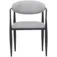 Sedia - colore grigia - Struttura in metallo verniciato, seduta e schienale imbottiti, rivestimento in ecopelle - Modello 732-MG01-light-grey