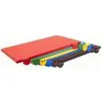 Tagliere Con Fermi Rosso in Polietilene - MEDRI Linea CHEF - Spessore cm 2 - Dimensioni cm 80x40 - Imballo confezione da n. 1 Unità