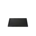 Tagliere Con Gola Nero in Polietilene - MEDRI Linea CHEF - Spessore cm 15 - Dimensioni cm 35x25 - Imballo confezione da n. 1 Unità