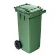 Pattumiera da esterno con ruote in polietilene verde, capacità lt 120 Medial Contivia 2 Mod 766613
