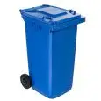 Pattumiera da esterno con ruote in polietilene blu, capacità lt 240 Medial Contivia 2 Mod 766622