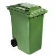 Pattumiera da esterno con ruote in polietilene verde, capacità lt 360 Medial Contivia 2 Mod 766633