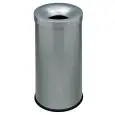 Gettacarte auto-estinguente in metallo verniciato argento, capacità lt 50 Medial Cocorito Mod 772052