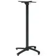 Base - colore nero - Struttura in alluminio accatastabile con accessorio pieghevole e piedini regolabili - Modello 774-HF3N