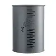 Gettacarte girevole cilindrico in acciaio galvanizzato grigio manganese, capacità lt 22 Medial Pivo Mod 778001