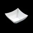 C/25 Coppette Quadre Bianco in Polistirolo - GOLD PLAST - Codice 6006-11 - Capacità 95 cl - Imballo confezione da n. 1 Unità