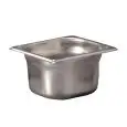 Vasca  1/6  in Acciaio Inox - INOXMACEL Linea GASTRONORM INOX - Codice 16150 - Dimensioni cm 17.6x16.2 - Altezza cm 15 - Imballo confezione da n. 1 Unità