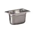 Vasca  1/9  in Acciaio Inox - INOXMACEL Linea GASTRONORM INOX - Codice 19100 - Dimensioni cm 17.6x10.8 - Altezza cm 10 - Imballo confezione da n. 1 Unità