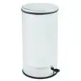 Portarifiuti a pedale in acciaio inox Aisi 430 finitura brillante, capacità lt 80 Medial Pelicante Mod 790280