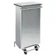 Portarifiuti carrellato a pedale con tubolari in inox capacità lt 110 Medial Continox Mod 790664