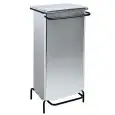 Portarifiuti statico a pedale in acciaio inox Aisi 430 finitura brillante, capacità lt 110 Medial Contifix Mod 790724