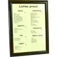 Cornice Listino Bar Noce - NERO LAVAGNE - Codice PNC - Dimensioni cm 47x35 - Imballo confezione da n. 1 Unità