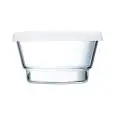 Contenitore Tondo con Coperchio  in vetro/polipropilene - ARCOROC Linea SO URBAN - Codice Q0620 - Capacità 80 cl  - Diametro 14 cm - Altezza  82 - Imballo confezione da n. 24 Unità