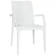 Poltroncina - colore bianco - ​Struttura in polipropilene - Modello 819-U13W1
