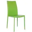 Sedia - colore Verde - ​Struttura in metallo, seduta e schienale imbottiti, rivestimento in ecopelle - Modello 824-RF97-V-01