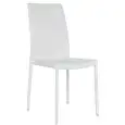 Sedia - colore bianco - ​Struttura in metallo, seduta e schienale imbottiti, rivestimento in ecopelle - Modello 824-RF97-W-01