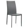 SEDIA - MOD. RF97 - STRUTTURA IN ACCIAIO - RIVESTIMENTO IN ECOPELLE - ALTEZZA SEDUTA cm 46 - IMPILABILE - PER USO INTERNO - DIM. cm L 45 x P 45 x h 96 - NORMA CE