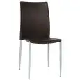 SEDIA - MOD. RF49P - STRUTTURA IN ACCIAIO VERNICIATO - RIVESTIMENTO IN ECOPELLE - ALTEZZA SEDUTA cm 46 - IMPILABILE FINO A 4 PEZZI - PER USO INTERNO - DIM. cm L 41,5 x P 41,5 x  h 90 - NORMA CE