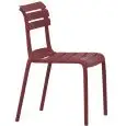 Sedia - colore rosso - Struttura in polipropilene, resistente ai raggi UV - Modello 832-R