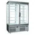 VETRINA REFRIGERATA PER PASTICCERIA E GELATERIA - MOD. TEK/42 - STRUTTURA ESTERNA IN ALLUMINIO ANODIZZATO - VETRO BASSO EMISSIVO - TEMP. °C +5/-25 - DUE SCOMPARTI SEPARATI - ALIMENTAZIONE MONOFASE - REFRIGERAZIONE VENTILATA - VETRO ESPOSITIVO A SCELTA SU 