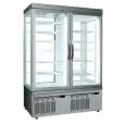 VETRINA REFRIGERATA PER PASTICCERIA - MOD. TEK/41 - STRUTTURA ESTERNA IN ALLUMINIO ANODIZZATO - VETRO BASSO EMISSIVO - TEMP. °C -5/+10 - DUE SCOMPARTI SEPARATI - ALIMENTAZIONE MONOFASE - REFRIGERAZIONE VENTILATA - VETRO ESPOSITIVO A SCELTA SU 1, 2 ,3 o 4 