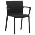 Poltroncina - colore nero - Struttura in polipropilene, resistente ai raggi UV - Modello 860-nero