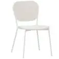 Sedia - colore bianco - Struttura in metallo verniciato, adatta per uso esterno, seduta e schienale in textilene - Modello 861-bianca