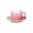 Tazza Caffè Con Piatto Rosa - INKER Linea LUNA - Codice 515/551 A/597 - Capacità 7 cl  - Imballo confezione da n. 6 Unità