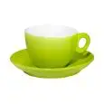 Tazza Cappuccino Con Piatto Verde - INKER Linea LUNA - Codice 516/553 A/303 - Capacità 17 cl  - Imballo confezione da n. 6 Unità