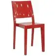 Sedia - colore rosso - Struttura in policarbonato - Modello 889-PC492R
