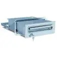 CASSETTO SERVIZI CON CHIAVE IN INOX - Linea 8 - Mod. 8CCS - Foro banco cm L 34,7 x 13 H - Profondità cassetto cm 40,7
