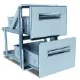 CASSETTIERA INOX 1/2 - Linea 8 - Mod. 8CDU60 - Foro banco cm L 44,2 x 60,2 H - Profondità cassetto cm 52