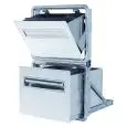 TRAMOGGIA CAFFE' CON RACCOLTA IN INOX - Linea 8 - Mod. 8TDC - Vaschetta a tenuta stagna per eliminare la defluizione dei residui liquidi - Contenitore estraibile per lo smaltimento dei fondi - Foro banco cm L 34,5 x P 35,5 x 59,2 H