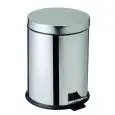 Pattumiera a pedale in acciaio inox Aisi 430 finitura brillante, capacità lt 14 Medial Bin 304 Mod 906712