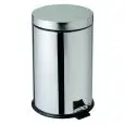 Pattumiera a pedale in acciaio inox Aisi 430 finitura brillante, capacità lt 20 Medial Bin 304 Mod 906720