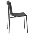 Sedia - colore nero - Struttura in metallo verniciato, scocca in polipropilene, anti UV - Modello 910-gu91-N