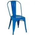 Sedia - colore blu - Struttura in metallo verniciato - Modello 976-et53-Blu