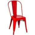 Sedia - colore rosso - Struttura in metallo verniciato - Modello 976-et53-Red-Big
