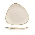 Piatto Piano Triangolare Barley White - CHURCHILL Linea STONECAST - Codice SWHSTR101 - Diametro 26,5 cm - Imballo confezione da n. 12 Unità
