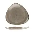 Piatto Piano Triangolare Peppercorn Grey - CHURCHILL Linea STONECAST - Codice SPGSTR101 - Diametro 26,5 cm - Imballo confezione da n. 12 Unità