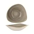 Piatto Fondo Triangolare Peppercorn Grey - CHURCHILL Linea STONECAST - Codice SPGSTRB71 - Diametro 18,5 cm - Imballo confezione da n. 12 Unità
