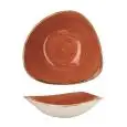 Piatto Fondo Triangolare Spiced Orange - CHURCHILL Linea STONECAST - Codice SSOSTRB91 - Diametro 23,5 cm - Imballo confezione da n. 12 Unità