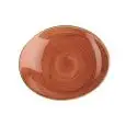 Piatto Ovale Coupe Spiced Orange - CHURCHILL Linea STONECAST - Codice SSOSOP71 - Dimensioni cm 19,2 - Imballo confezione da n. 12 Unità